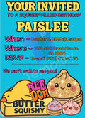 Squishy Birthday invite