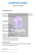 Employment Offer Template